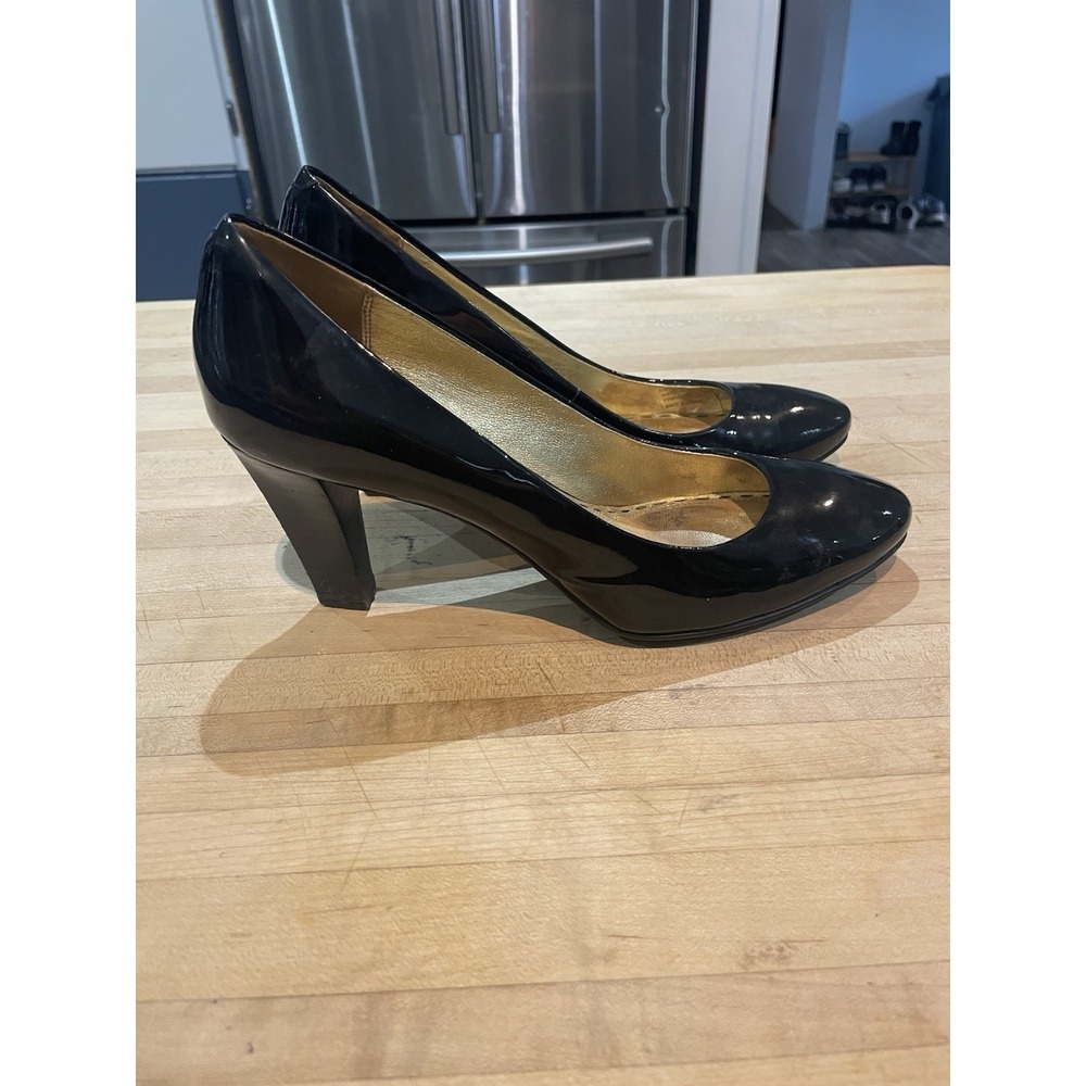 Women's COACH "SHERI"  3 in. Pumps  Patent Leather Classic BLACK Heels Sz 8 B